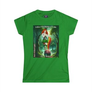 Fiona Undead Angel Leprechaun Queen F1 - Classic Art w/Text Re-Issue Women's Softstyle Tee