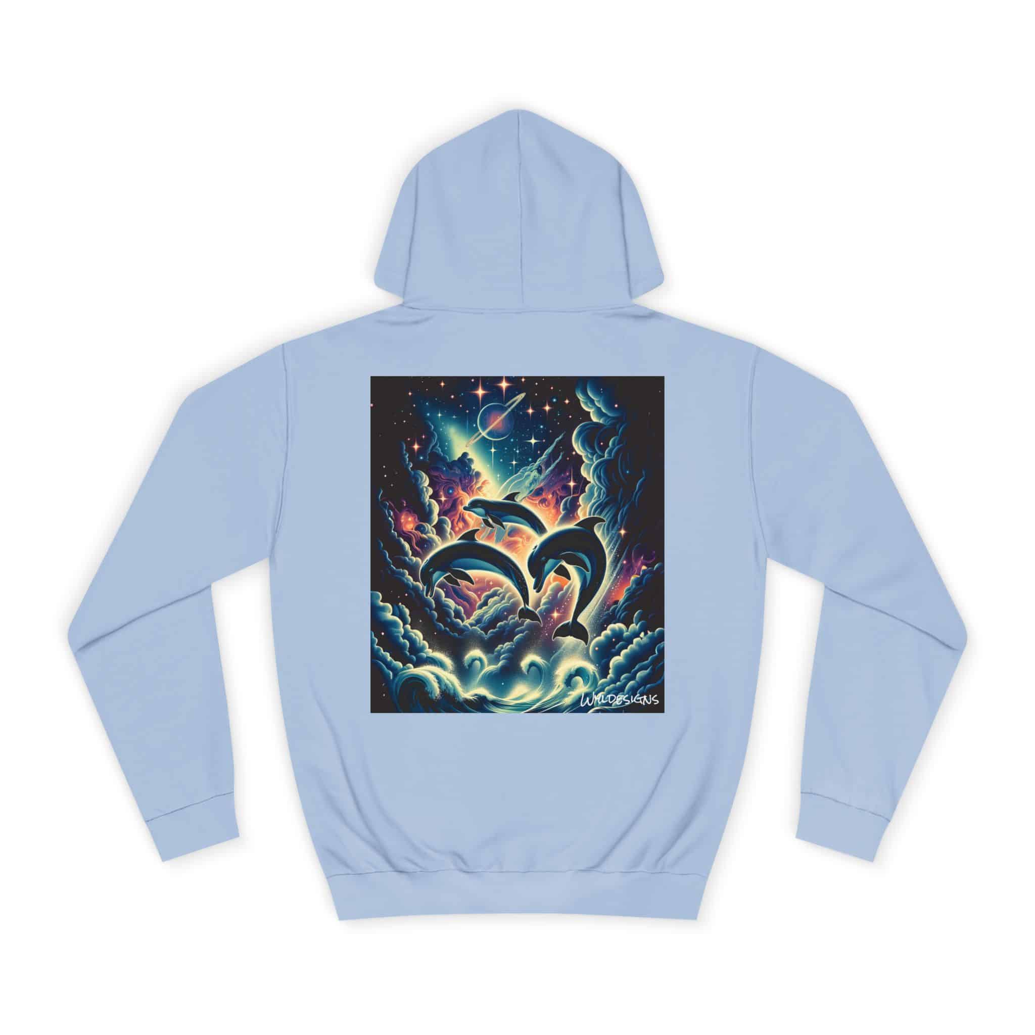 Cosmic Dolphins WD-D008 By Wyldesigns Unisex College Hoodie - Image 50