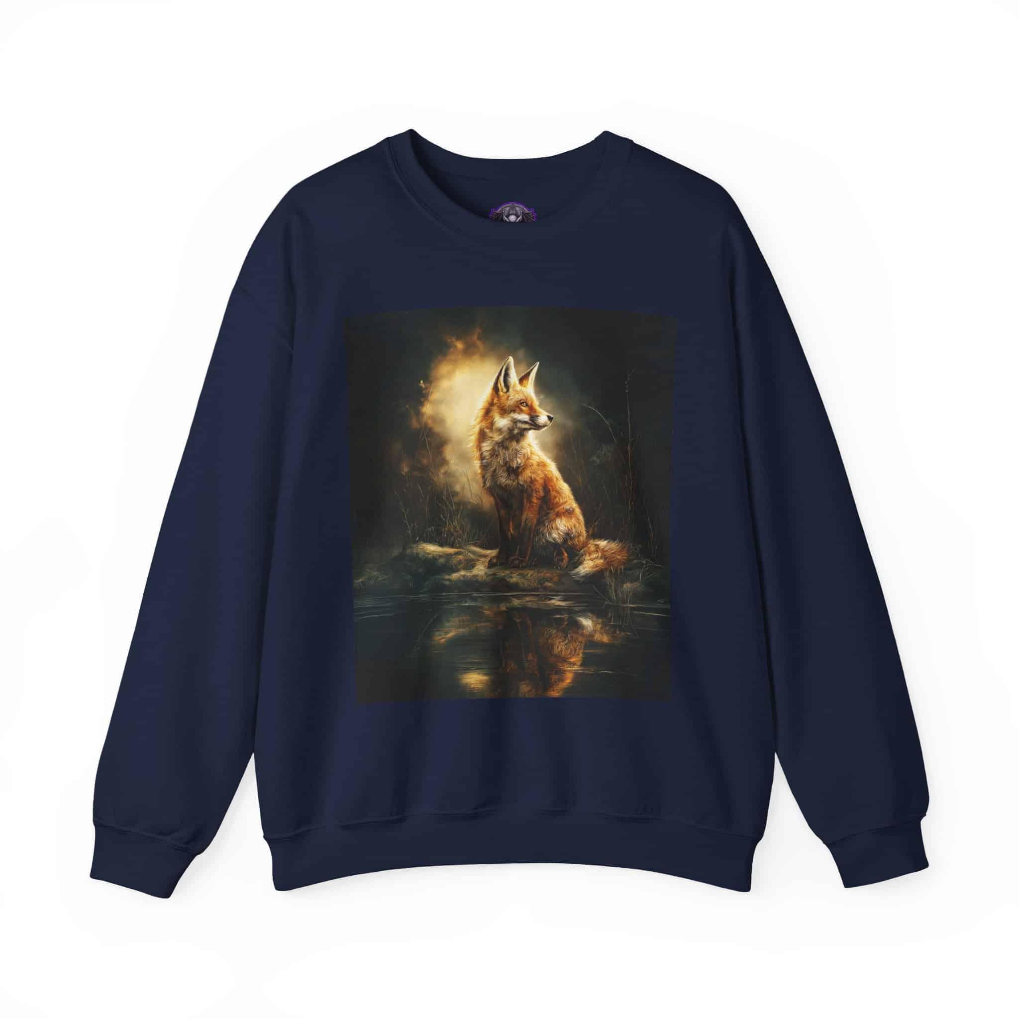 Fox By The Lake Unisex Tee by Wyldesigns Unisex Heavy Blend™ Crewneck Sweatshirt - Image 23
