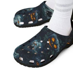 Halloween Ghosts & Pumpkins Pattern 2 Clog Style Shoes