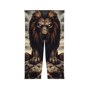 Undead Lion WD-D015 By Wyldesigns Women’s Capri Leggings (AOP)
