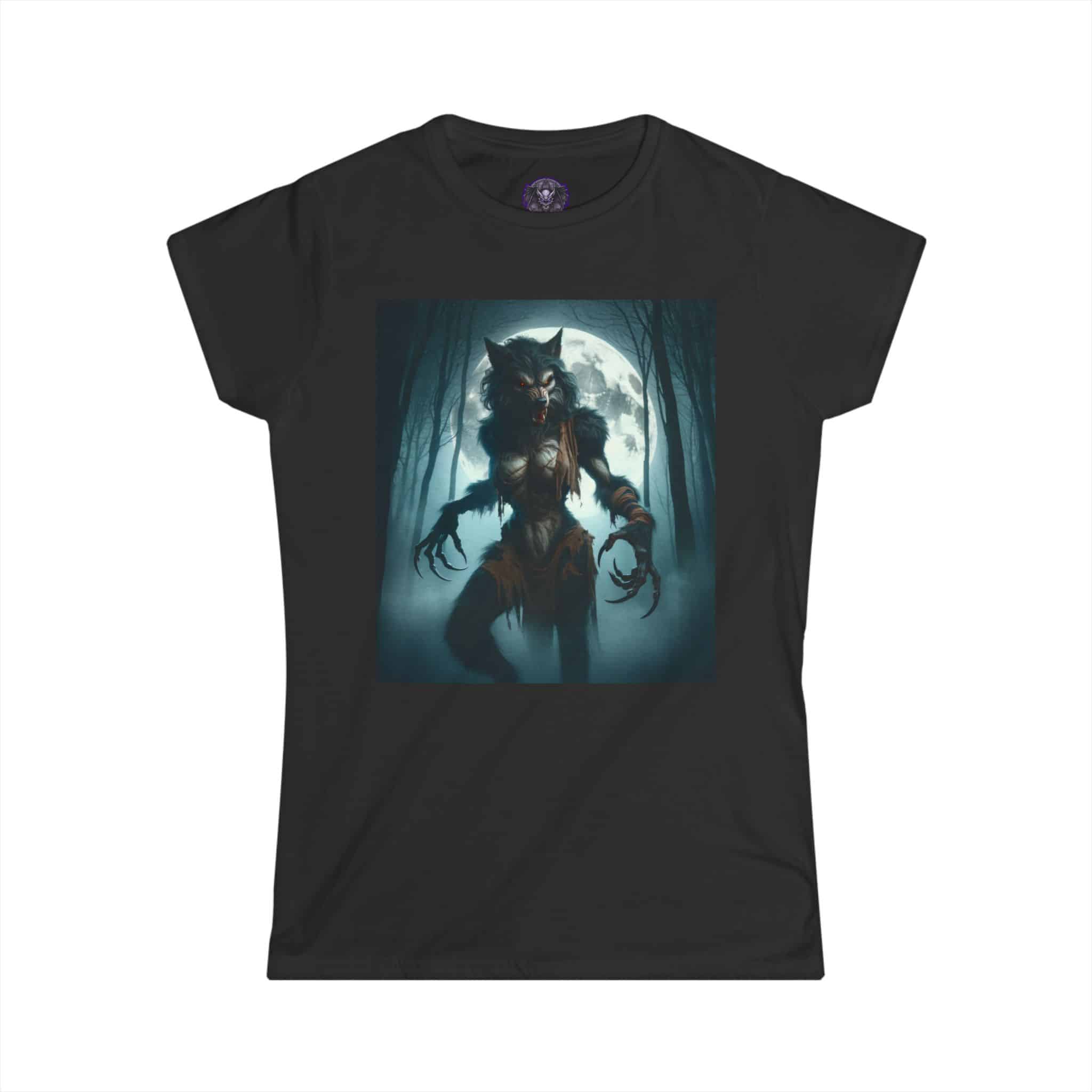 She-Werewolf Full Moon #ML-D-WW01 Women's Softstyle Tee - Image 7