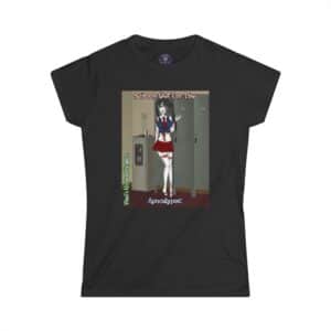 Rachel Undead Angel Zombie School Girl - Classic Art w/Text F1 Re-Issue Women's Softstyle Tee