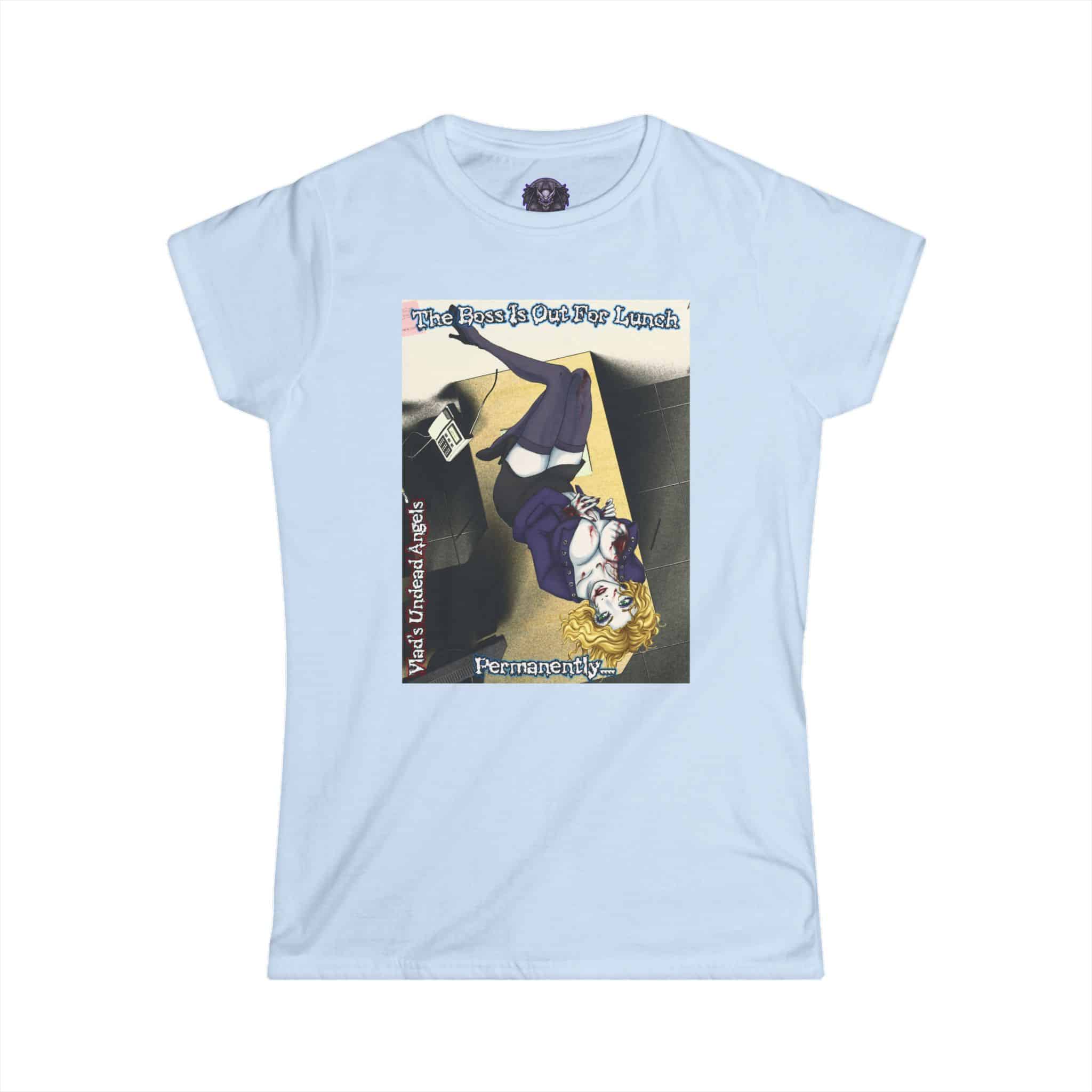 Jennifer Undead Angel Zombie Administrative Assistant – Classic Art w/Text Re-Issue Women's Softstyle Tee