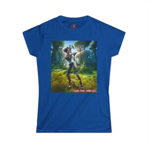 Arm The Animals: Commando Giraffe Girl #AA-D-Gi003 Women's Softstyle Tee