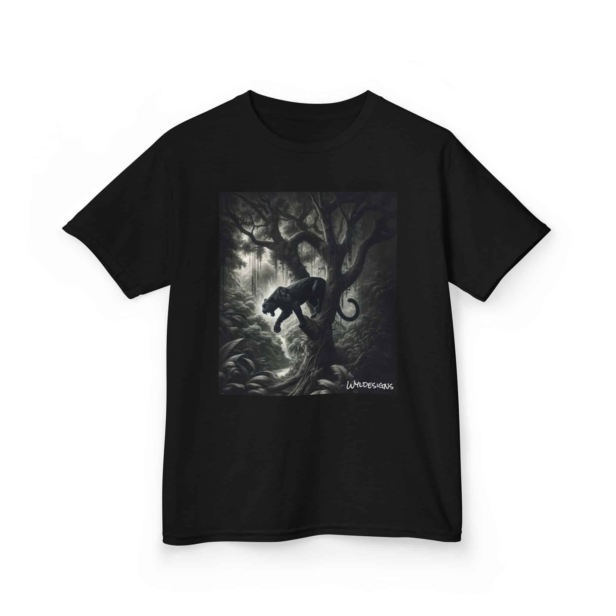 Black Panther WD-D003 By Wyldesigns Kids Heavy Cotton™ Tee - Image 3