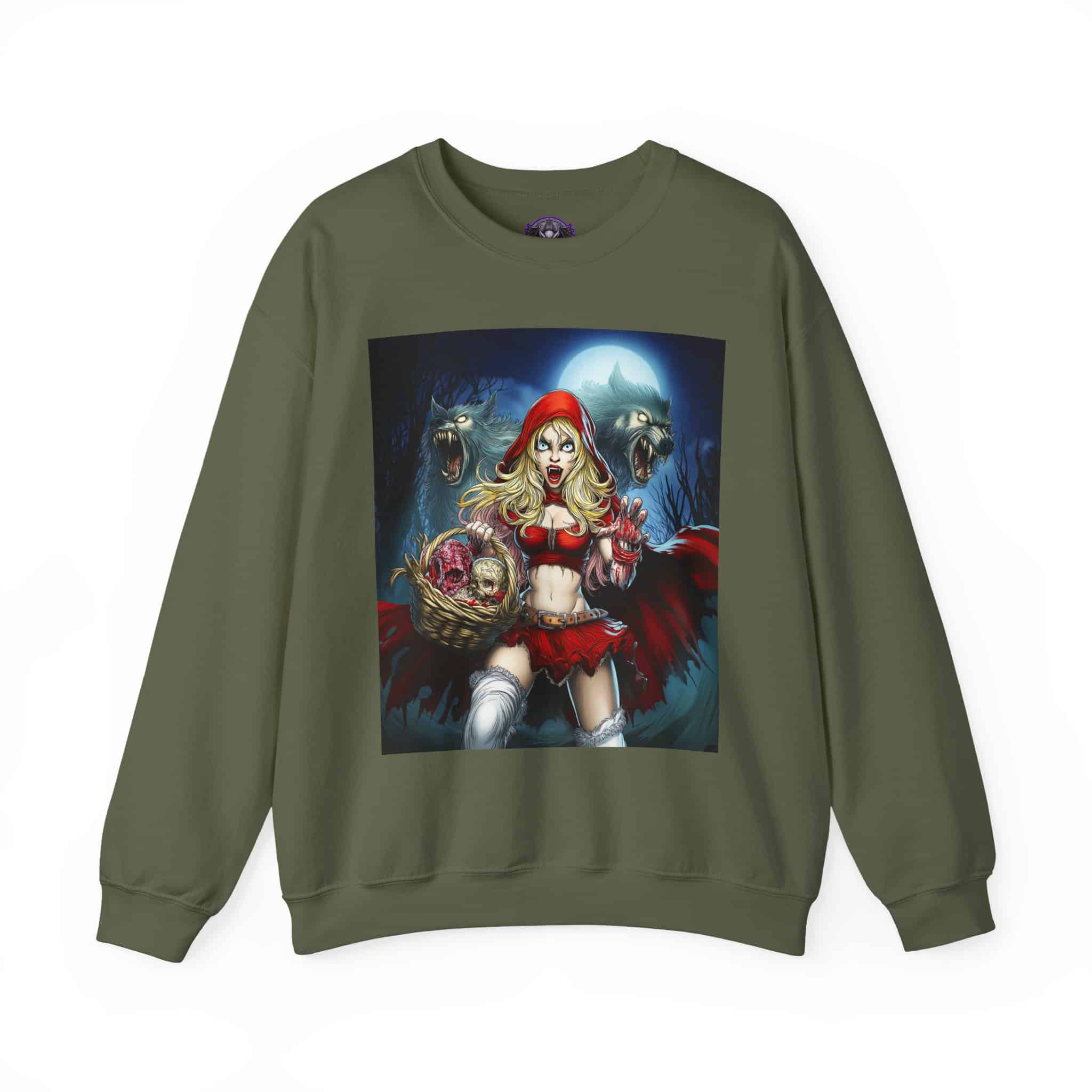 Vampire Red Riding Hood By Ghastly Wicked Tales 2025-02 Unisex Heavy Blend™ Crewneck Sweatshirt - Image 21