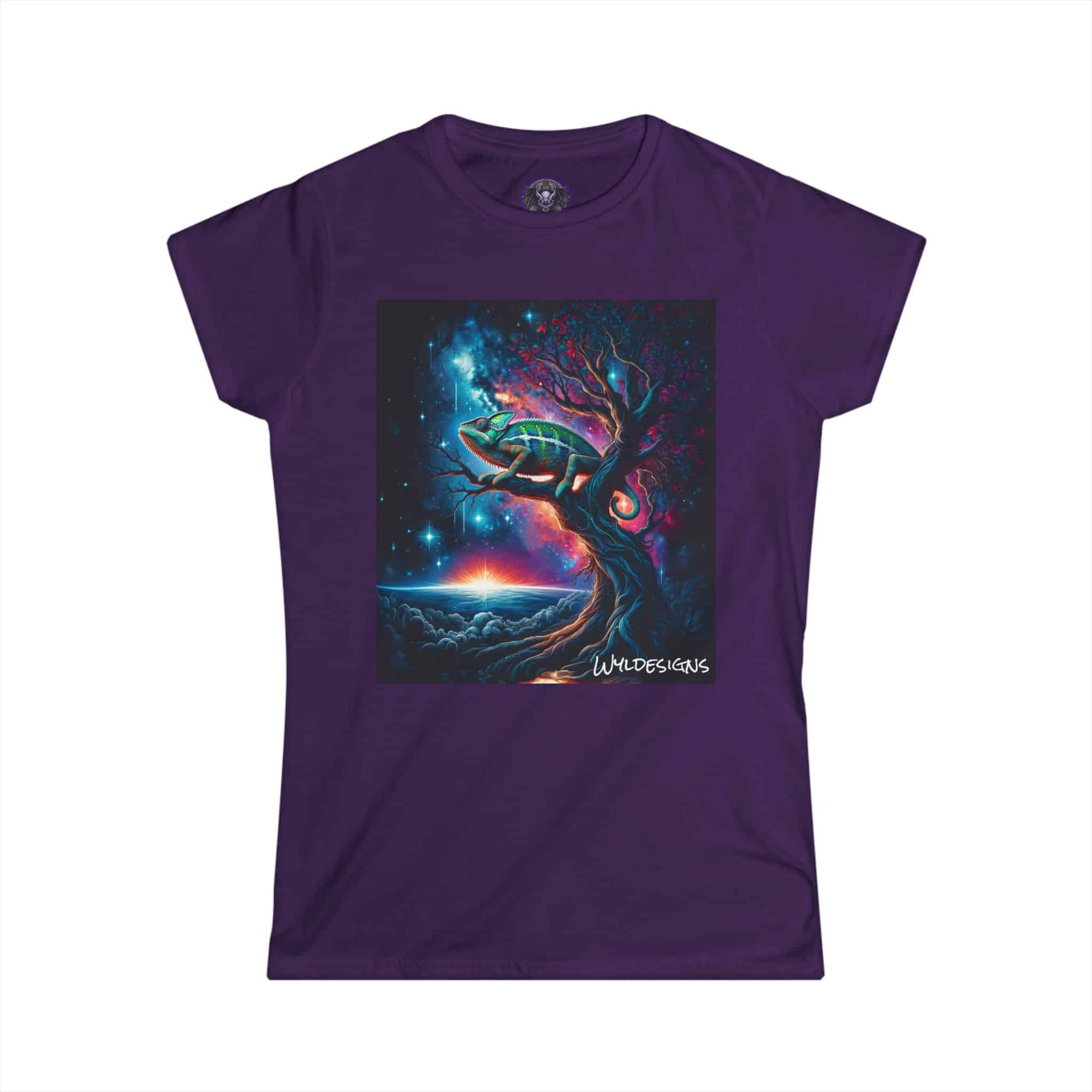 Cosmic Chameleon WD-D004 By Wyldesigns Women's Softstyle Tee - Image 40