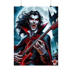 Monster Mosh 2024 Tour Drac on Guitar MM-D001 Matte Vertical Posters
