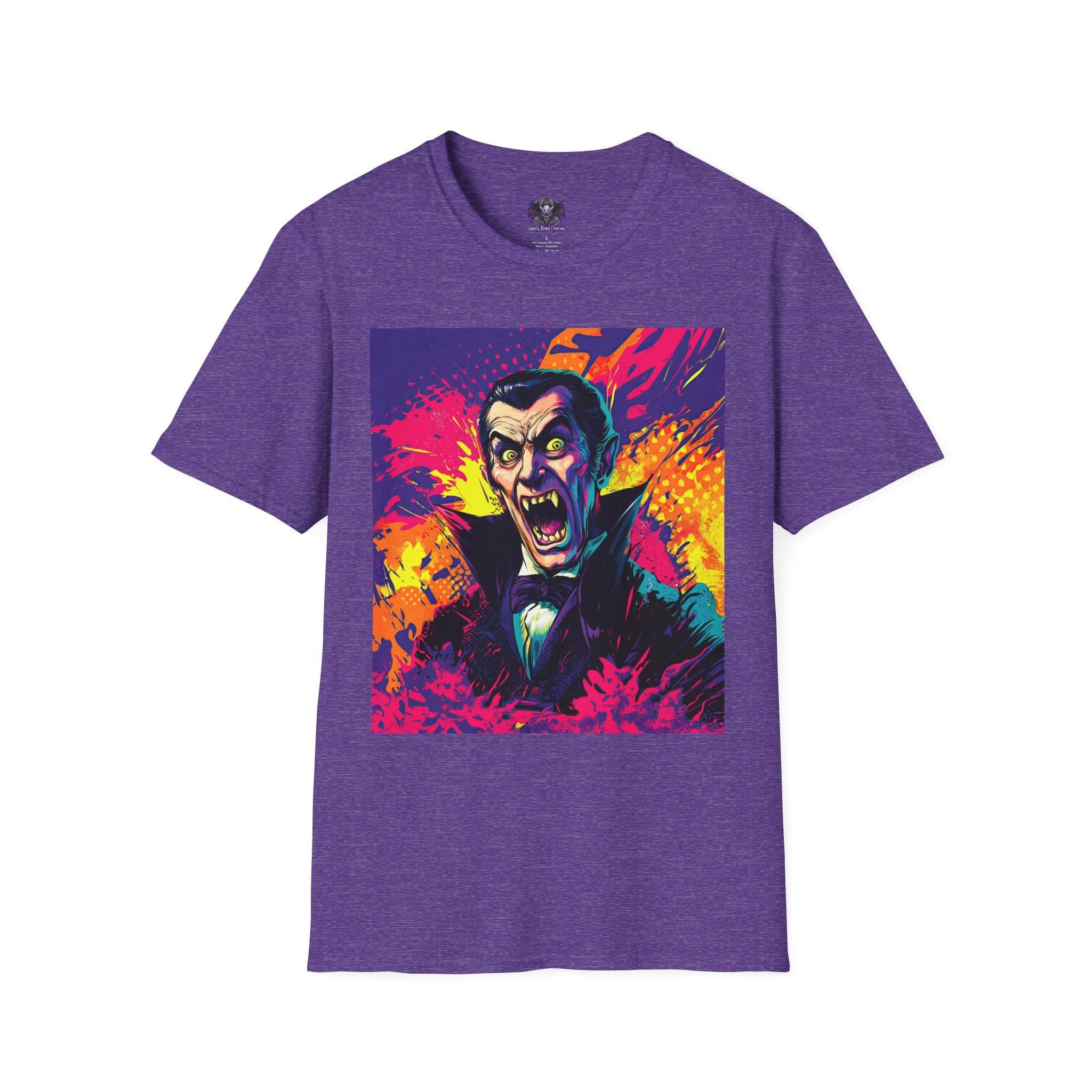 Dracula Pop Art 60's Style Unisex T-Shirt - Image 29