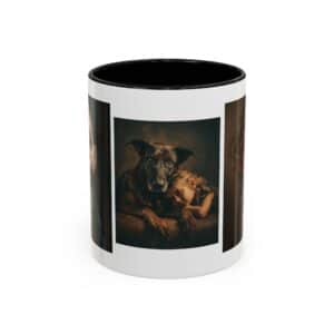 Personalized Accent Coffee Mug with Your Heartwarming Portraits