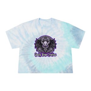 Ghastly Wicked Creations Logo Women's Tie-Dye Crop Tee