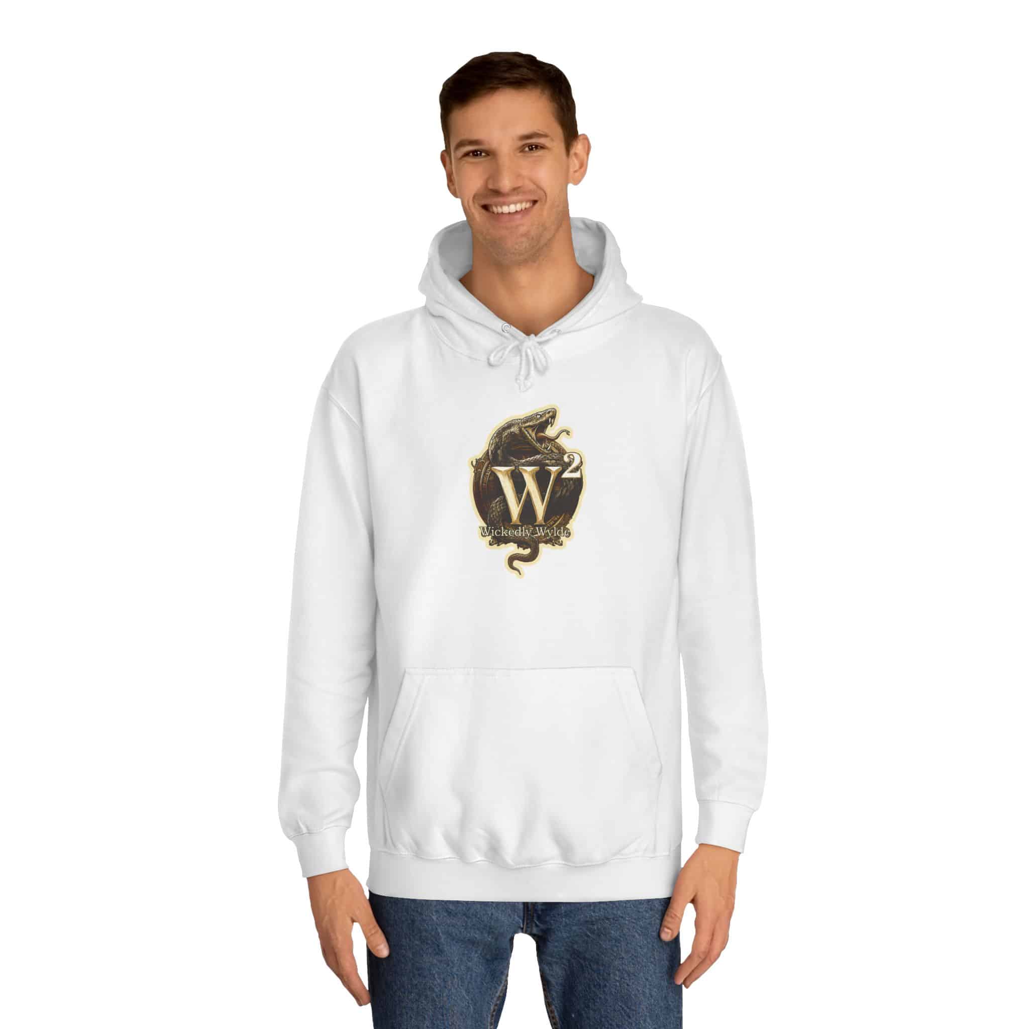 Cosmic Dolphins WD-D008 By Wyldesigns Unisex College Hoodie - Image 7