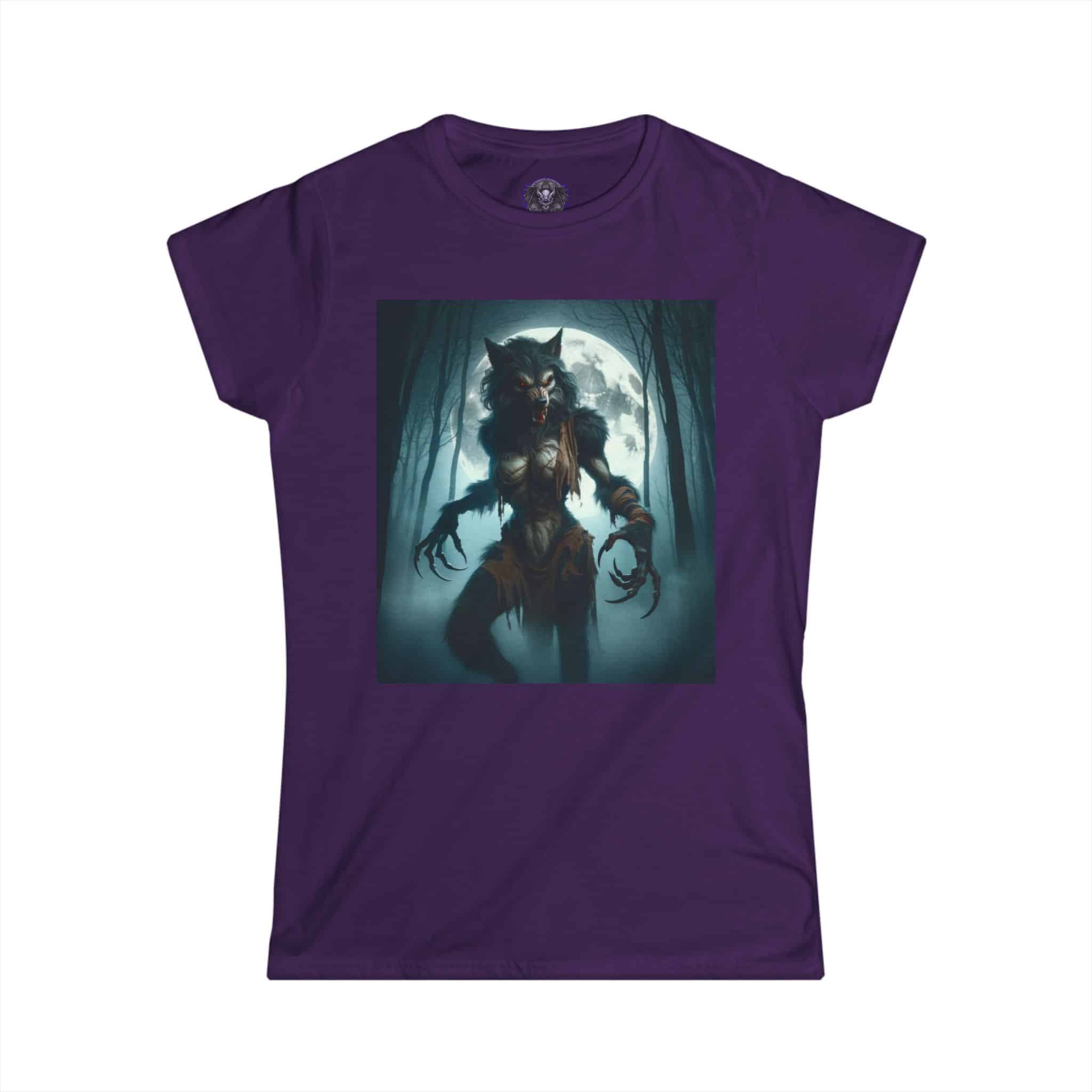 She-Werewolf Full Moon #ML-D-WW01 Women's Softstyle Tee - Image 37