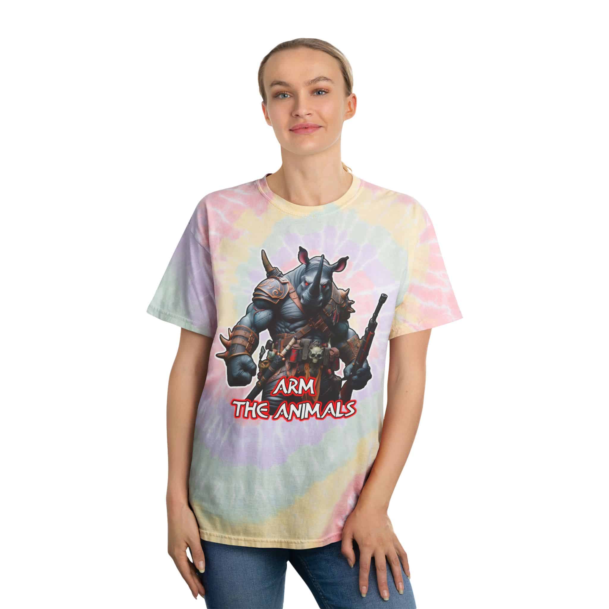 Arm The Animals Logo Tie-Dye Tee, Spiral - Image 4