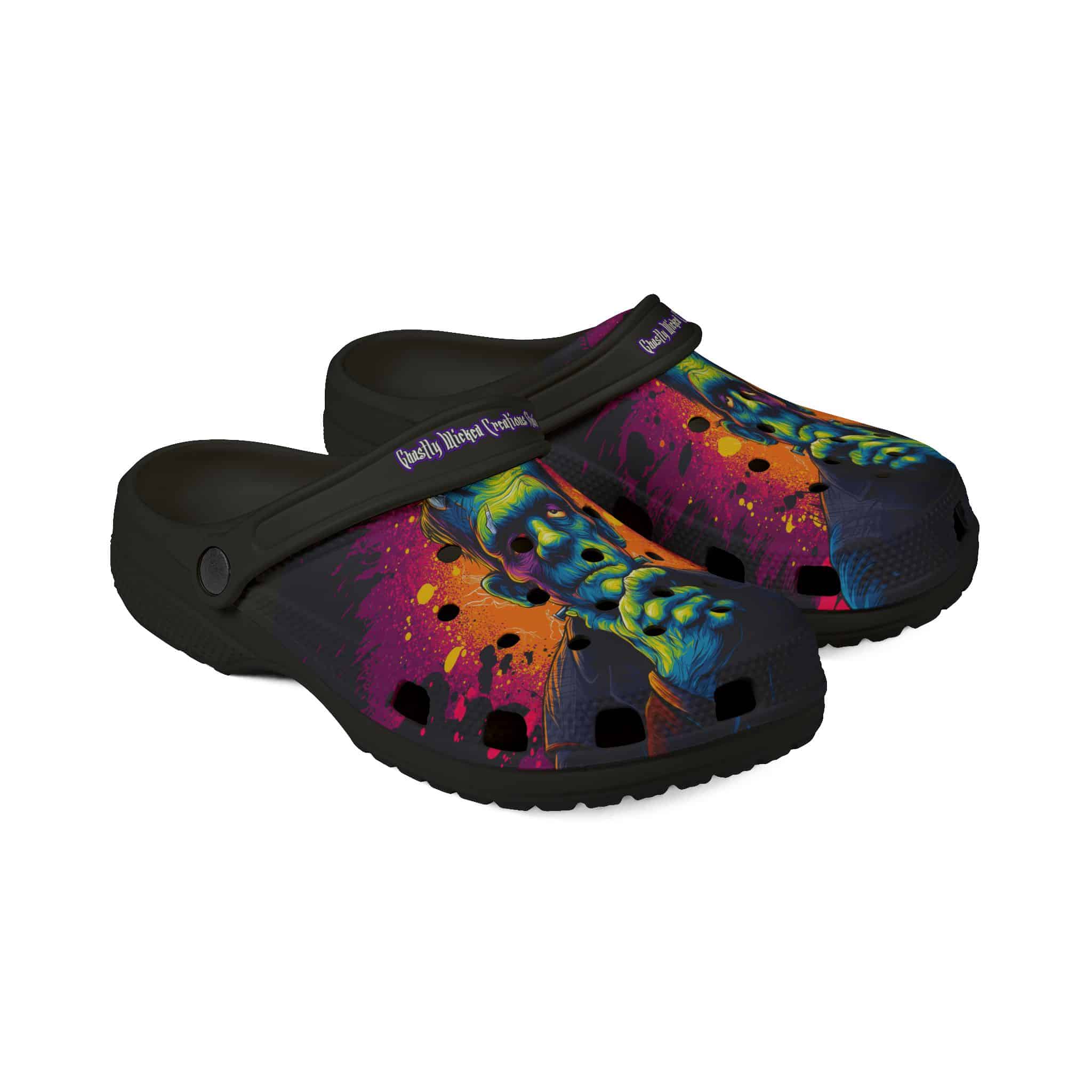 Frankenstein II Pop 60's Art Style Clog Style Shoes - Image 3