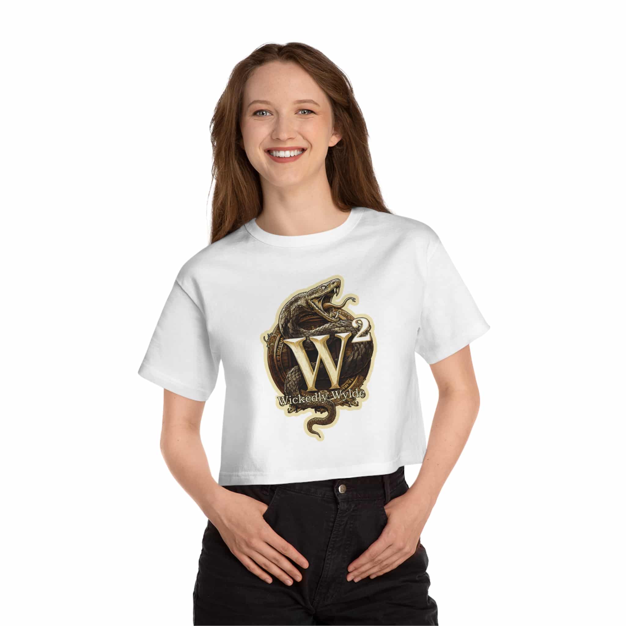 Wickedly Wyldesigns NEW Logo Champion Women's Heritage Cropped T-Shirt - Image 6