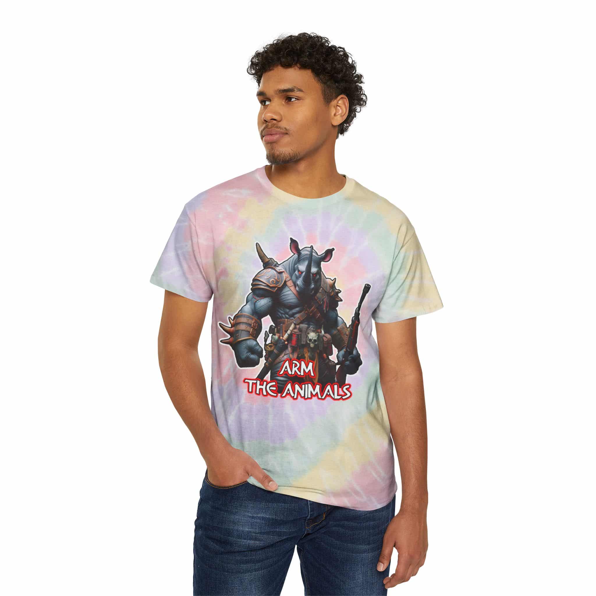 Arm The Animals Logo Tie-Dye Tee, Spiral - Image 3