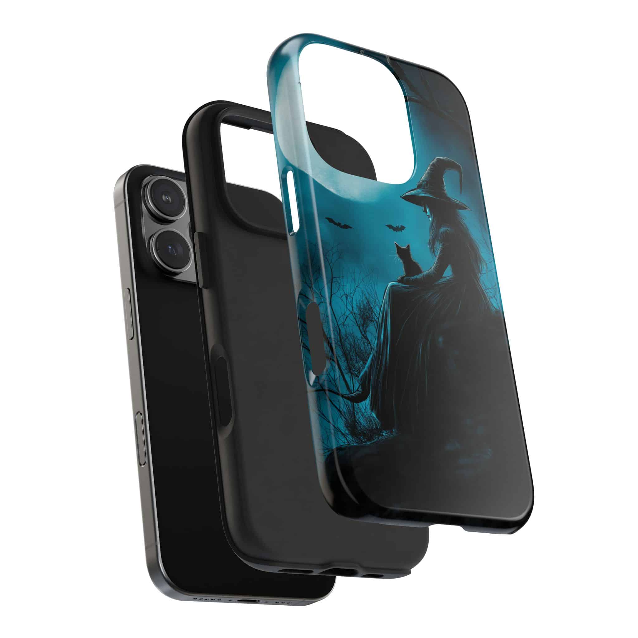 Witch With Black Cat By Moonlight #MJ-W003 iPhone 15 & 16 Tough Phone Cases - Image 19