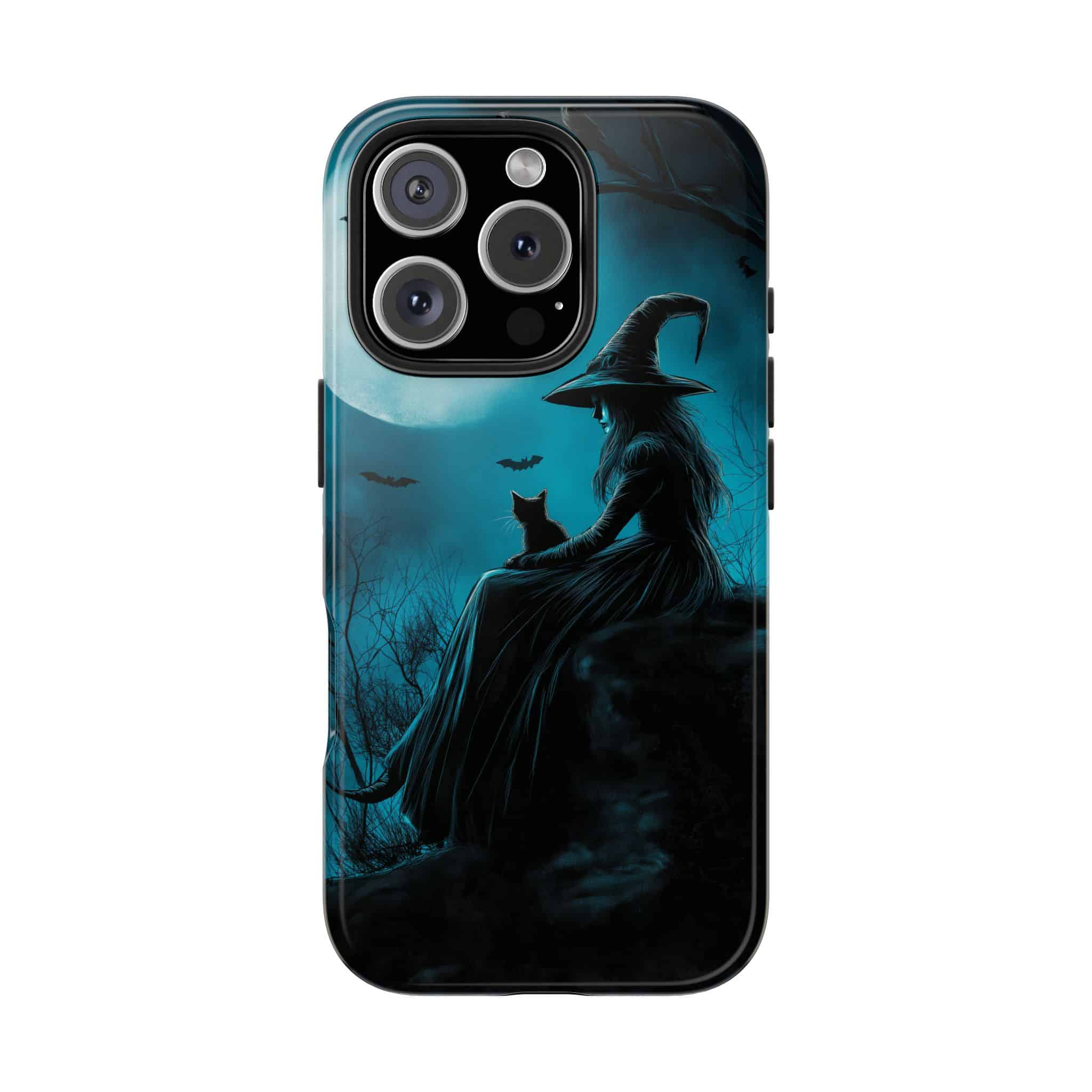 Witch With Black Cat By Moonlight #MJ-W003 iPhone 15 & 16 Tough Phone Cases - Image 17