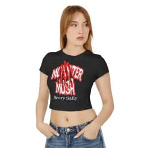 Personalized Monster Mosh Logo Women's Baby Tee With Your Name