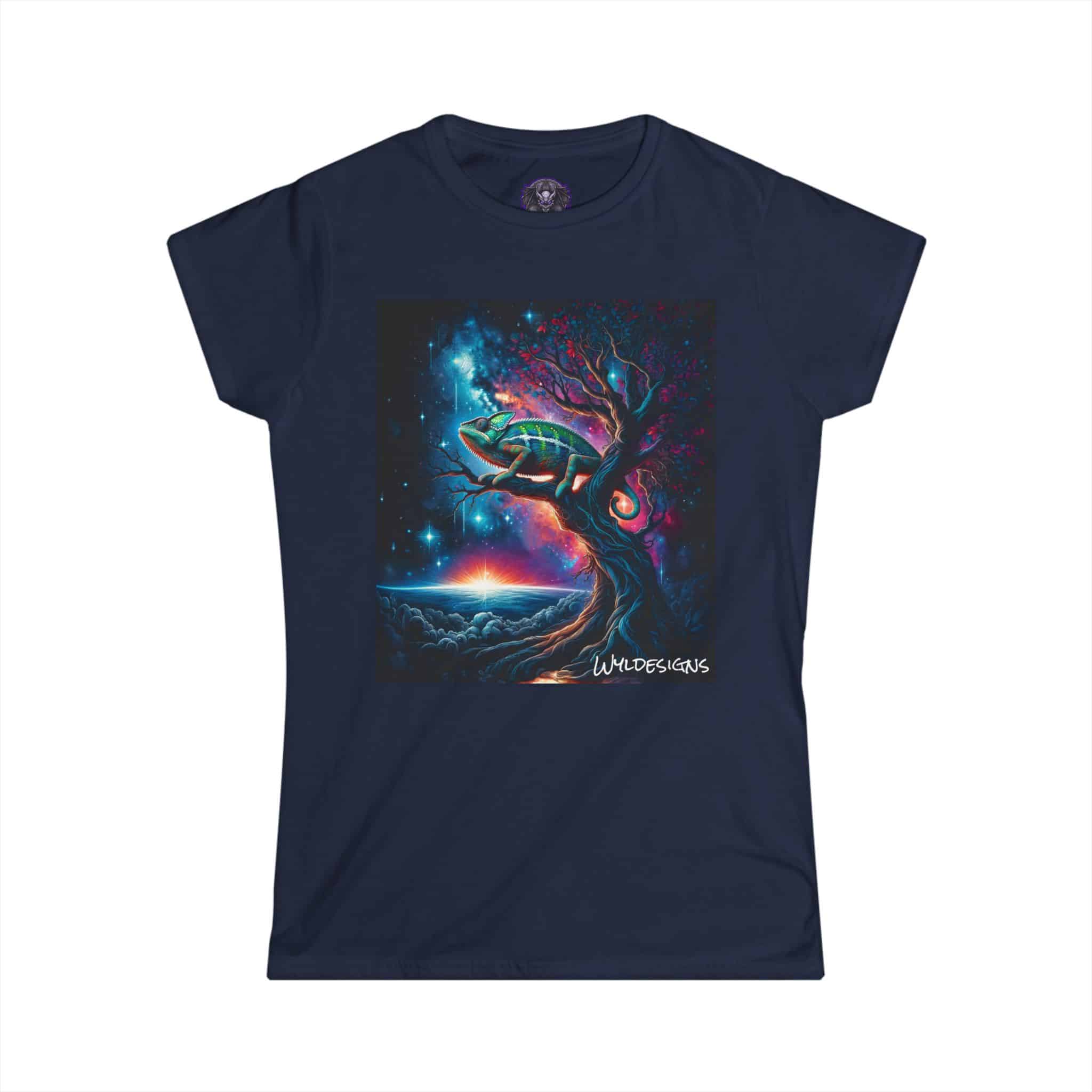 Cosmic Chameleon WD-D004 By Wyldesigns Women's Softstyle Tee - Image 34