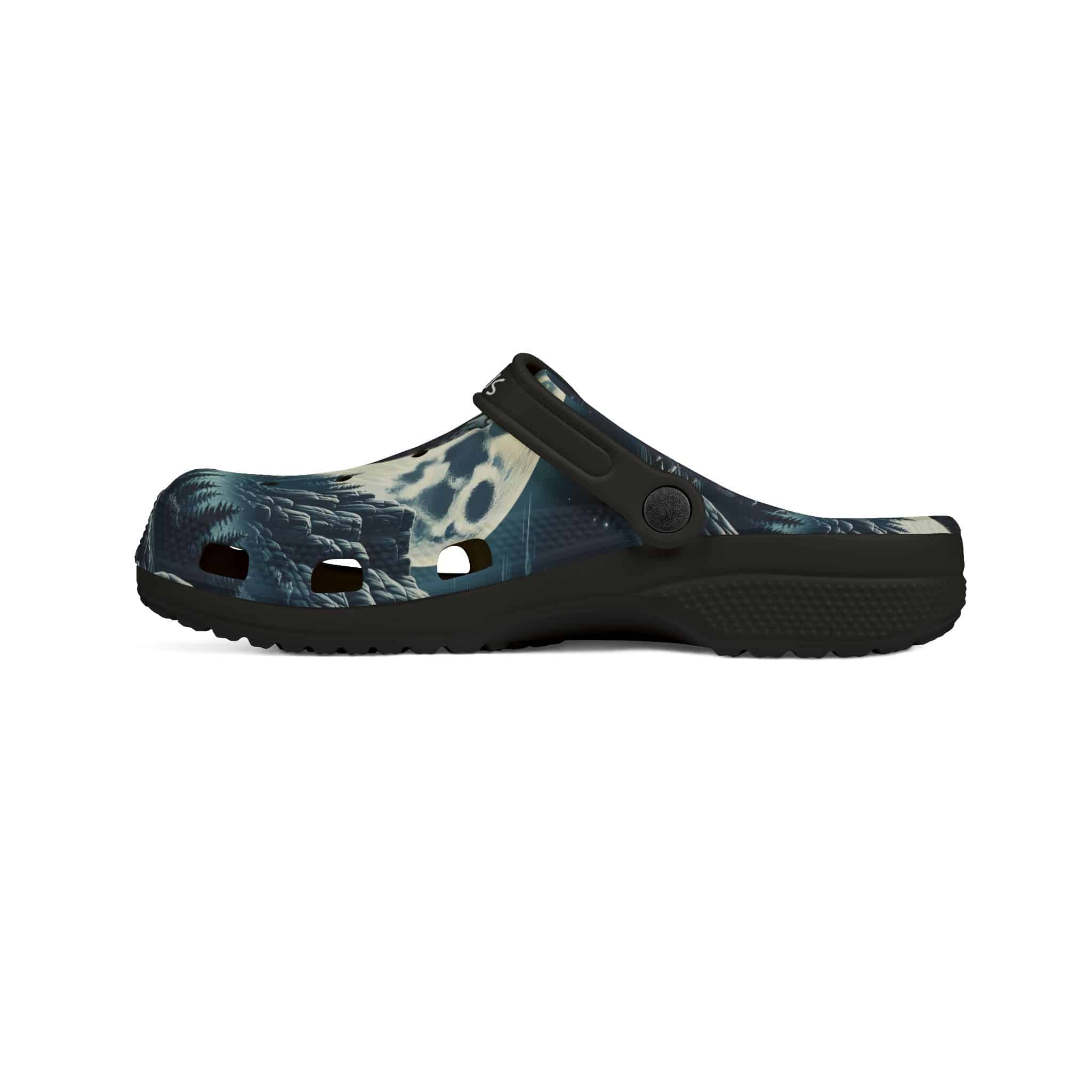 Wolf Howling WD-D001 By Wyldesigns - Clog Shoes - Image 6