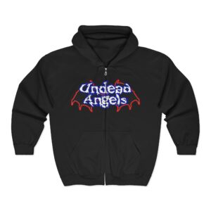 Undead Angels Zombie Patrion Classic Art Style Samantha Unisex Heavy Blend™ Full Zip Hooded Sweatshirt