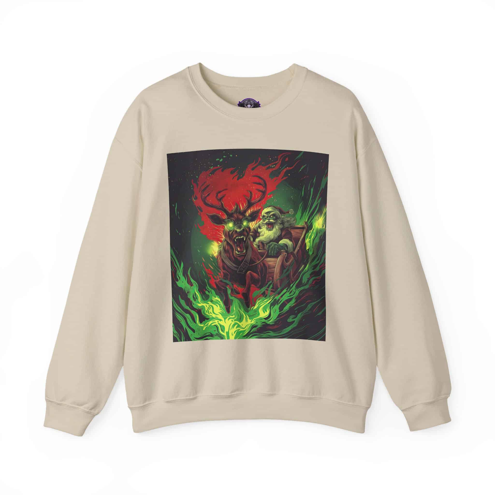 Demonic Santa Sleigh I Unisex Heavy Blend™ Crewneck Sweatshirt Christmas - Image 19