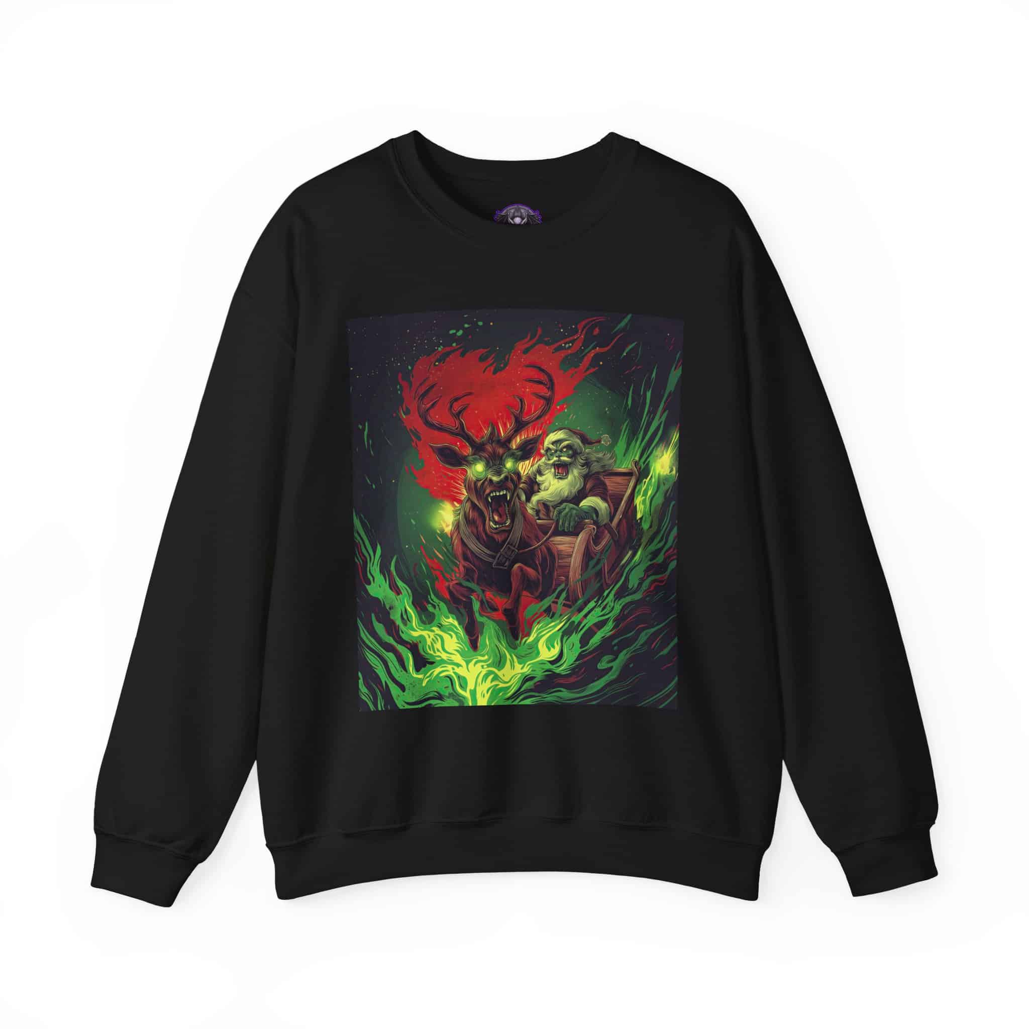Demonic Santa Sleigh I Unisex Heavy Blend™ Crewneck Sweatshirt Christmas - Image 13