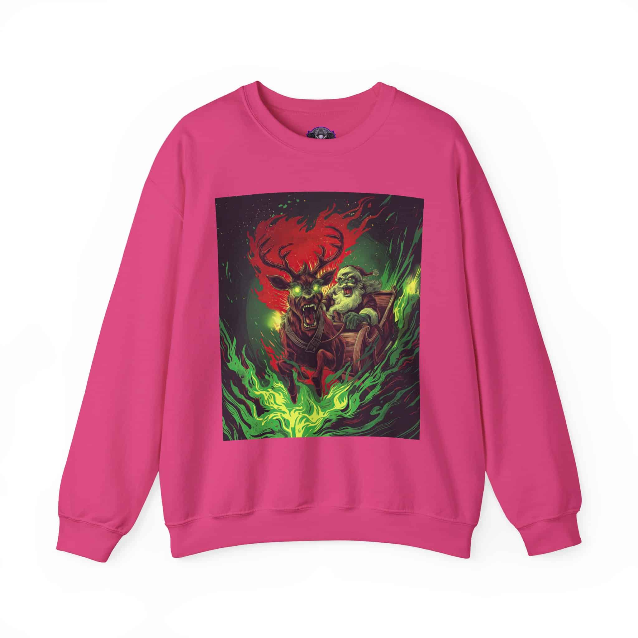 Demonic Santa Sleigh I Unisex Heavy Blend™ Crewneck Sweatshirt Christmas - Image 43
