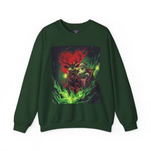 Demonic Santa Sleigh I Unisex Heavy Blend™ Crewneck Sweatshirt Christmas