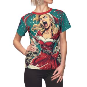 Undead Angels Vampire Kelly Klaus I Women's Tee (AOP) Christmas