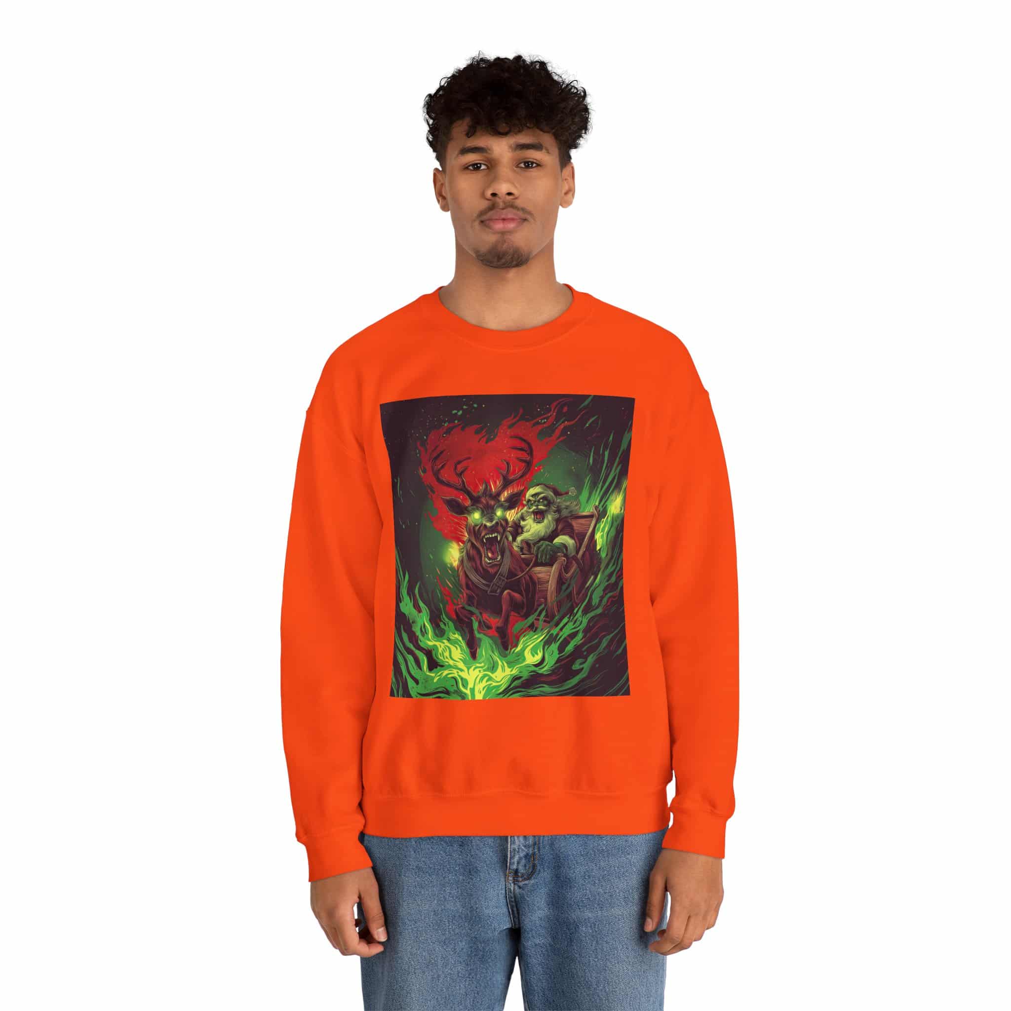 Demonic Santa Sleigh I Unisex Heavy Blend™ Crewneck Sweatshirt Christmas - Image 24