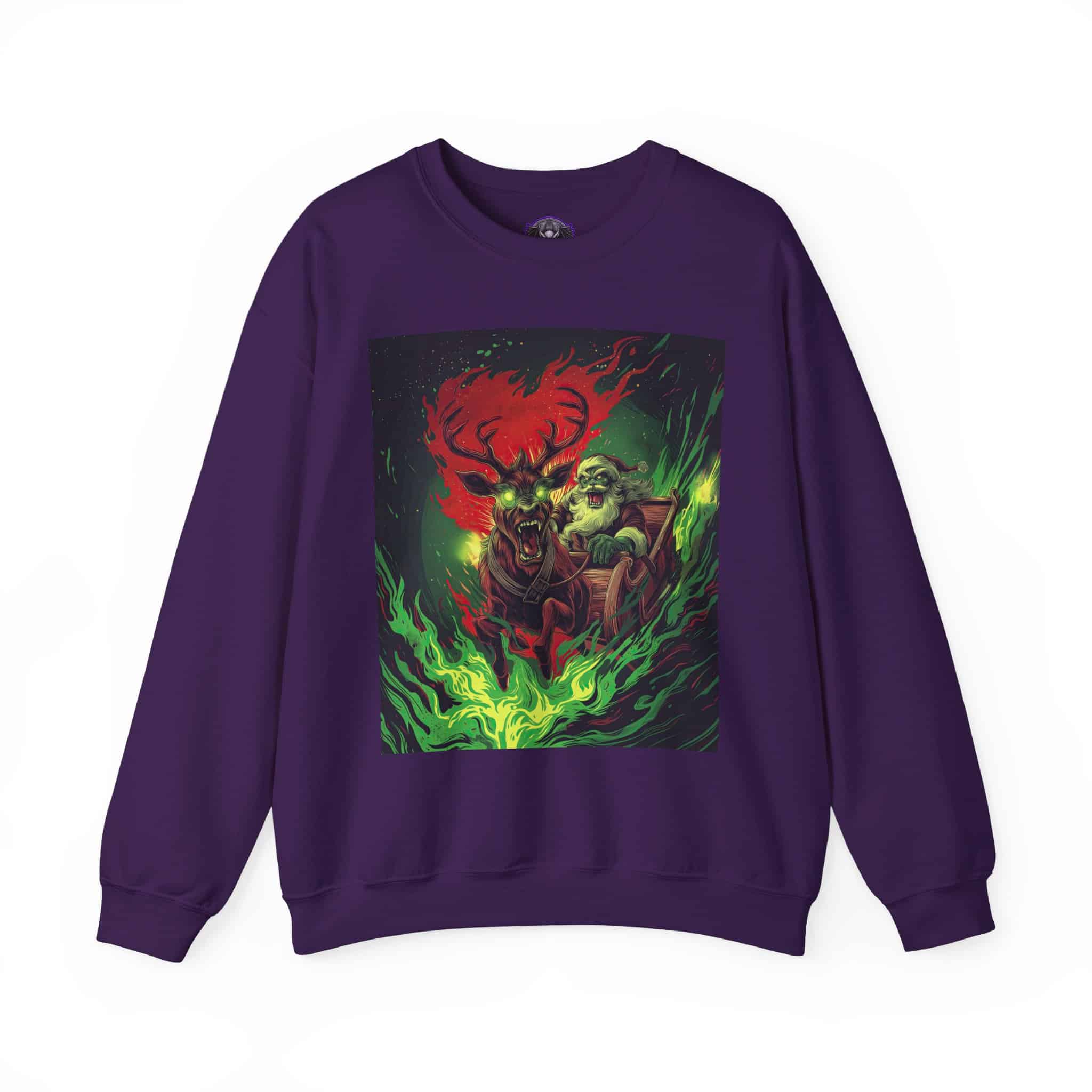 Demonic Santa Sleigh I Unisex Heavy Blend™ Crewneck Sweatshirt Christmas - Image 40