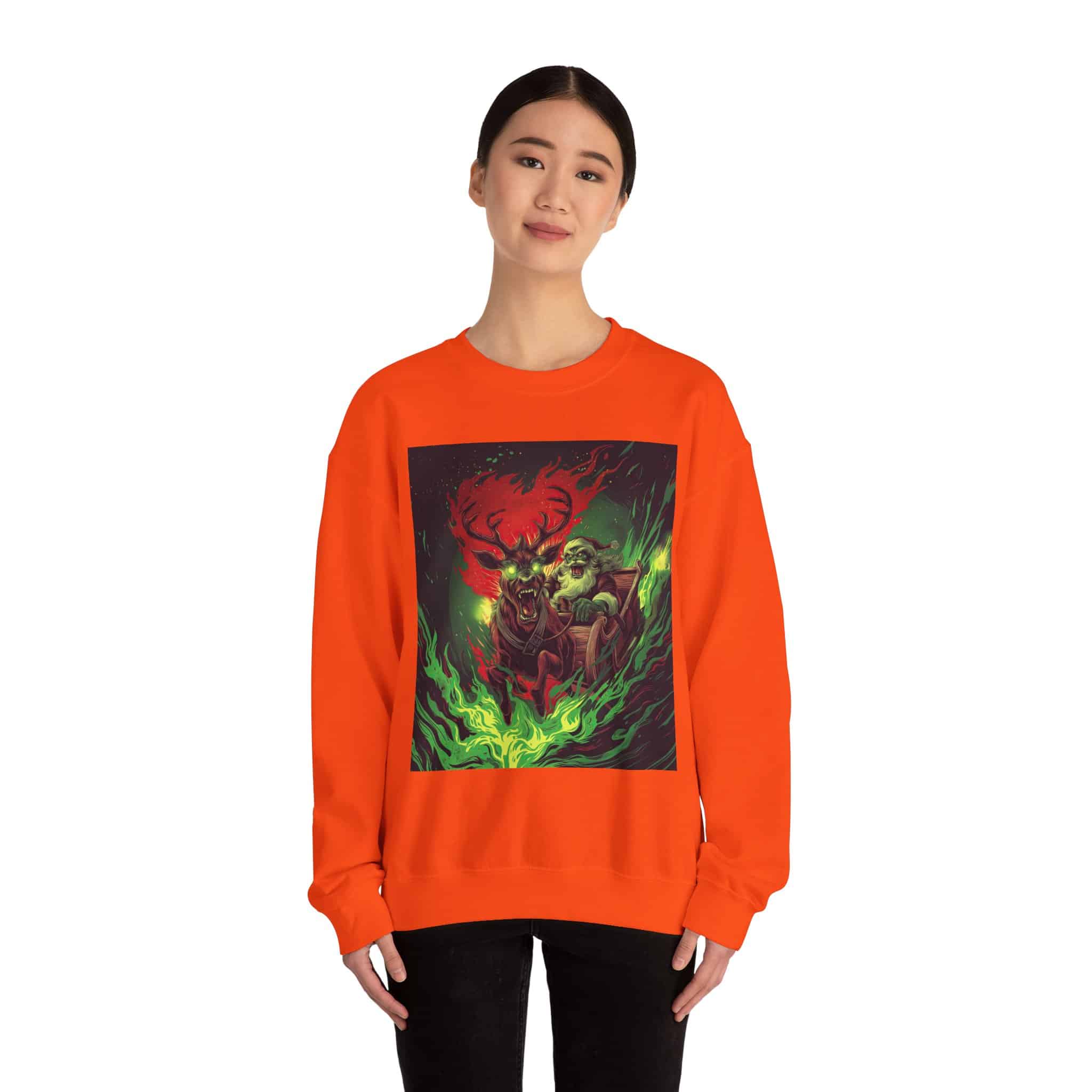 Demonic Santa Sleigh I Unisex Heavy Blend™ Crewneck Sweatshirt Christmas - Image 23