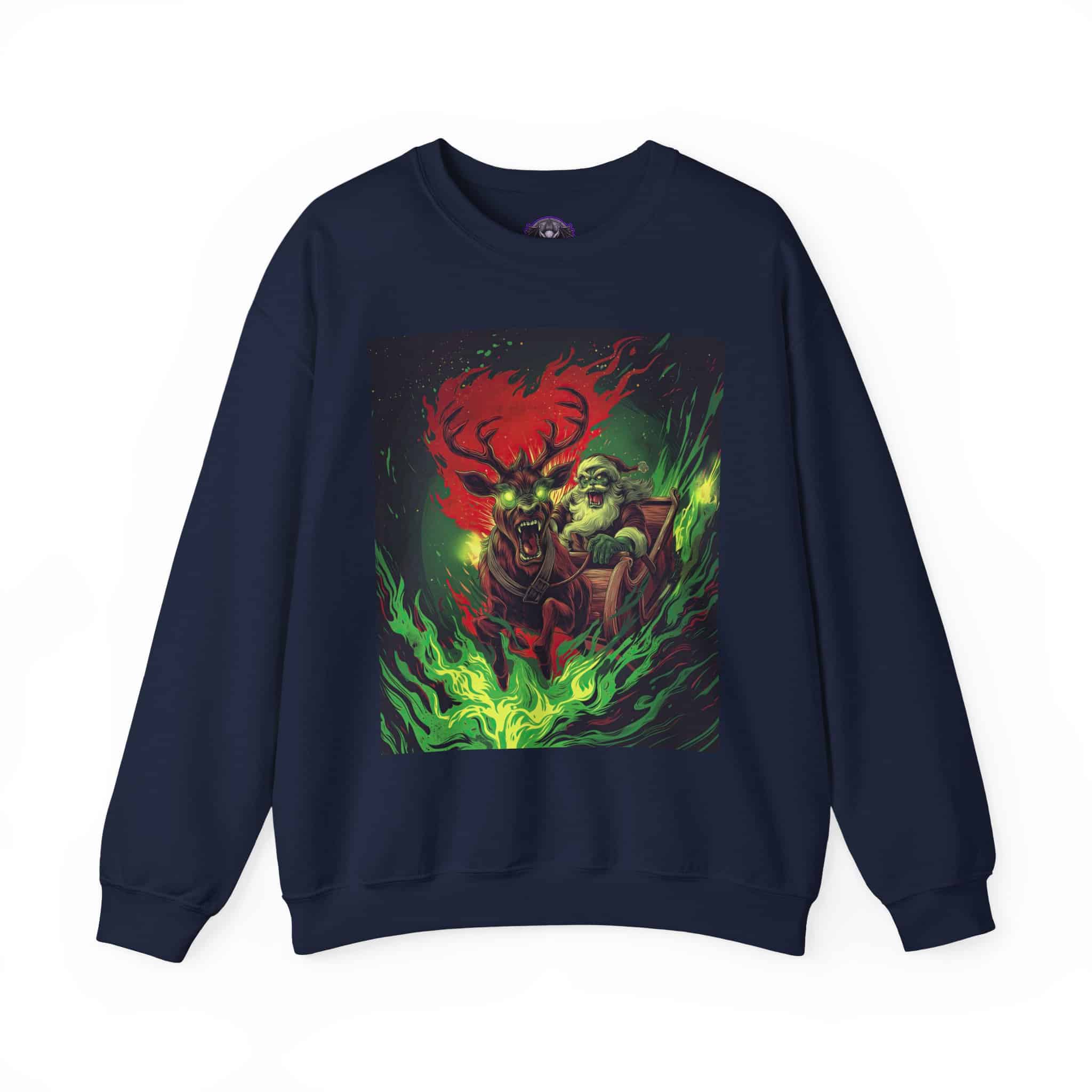 Demonic Santa Sleigh I Unisex Heavy Blend™ Crewneck Sweatshirt Christmas - Image 37