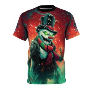 Sadistic Snowman II Unisex Cut & Sew Tee (AOP) Christmas
