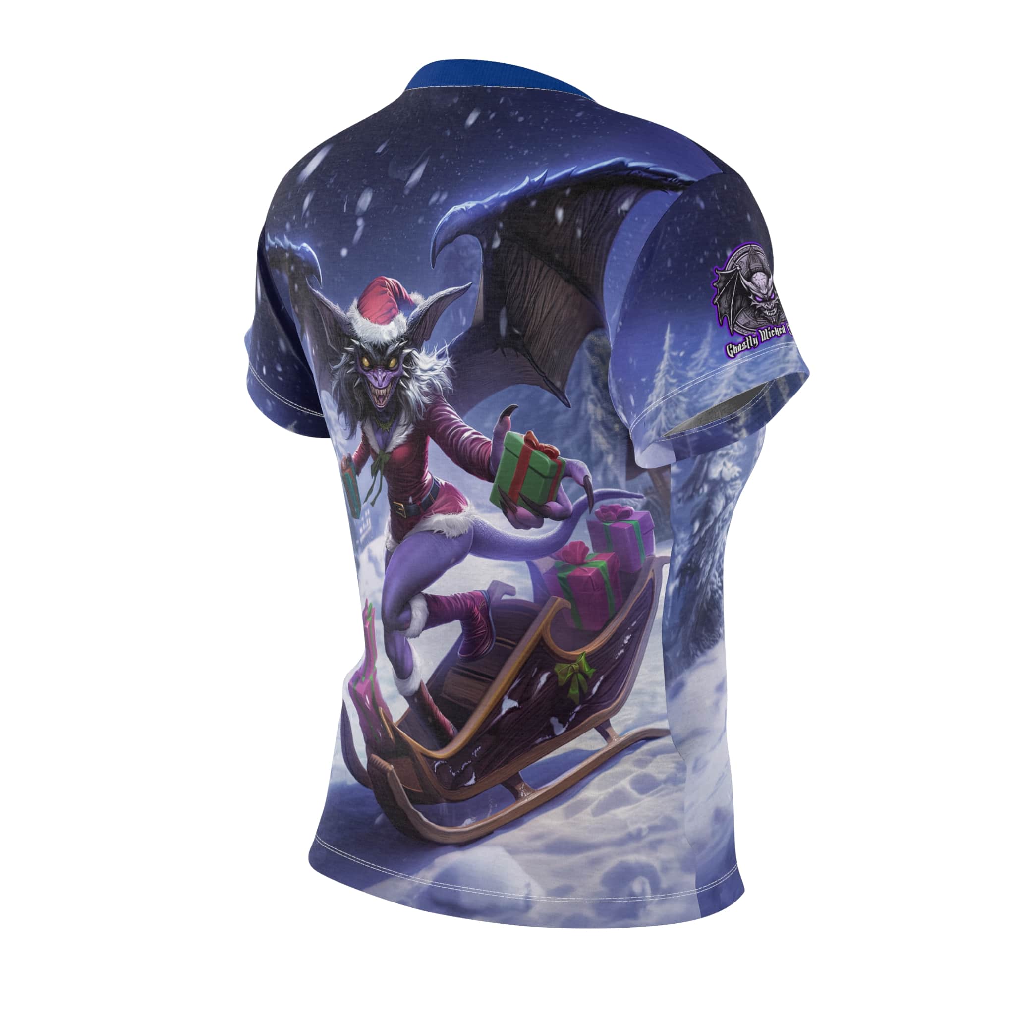 Gift Giving Gremlin Elf I Women's Tee (AOP) Christmas - Image 8