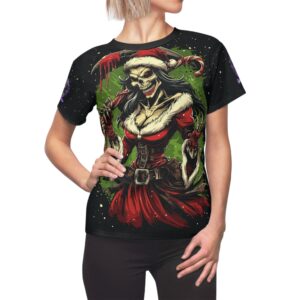 Undead Skeleton Mrs. Clause I Women's Tee (AOP) Christmas