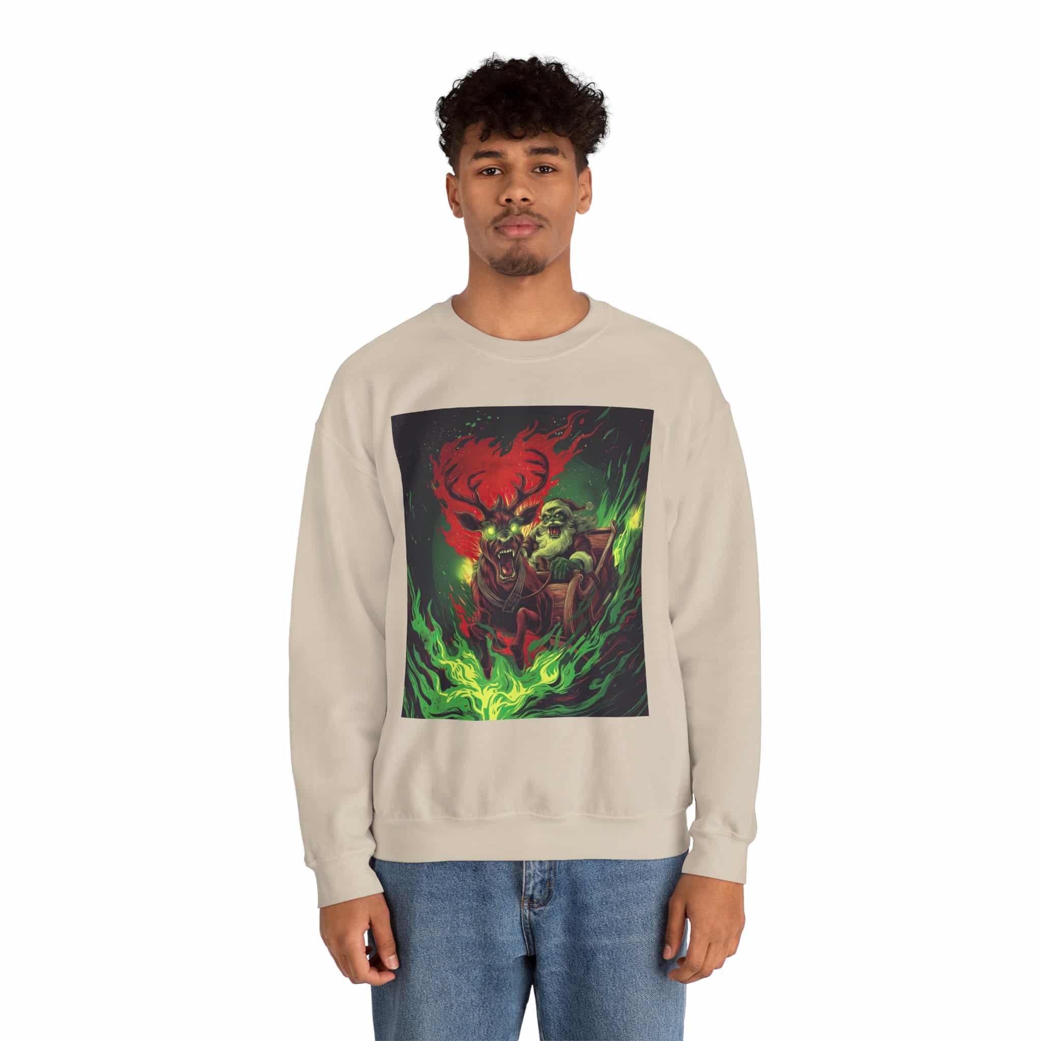 Demonic Santa Sleigh I Unisex Heavy Blend™ Crewneck Sweatshirt Christmas - Image 21