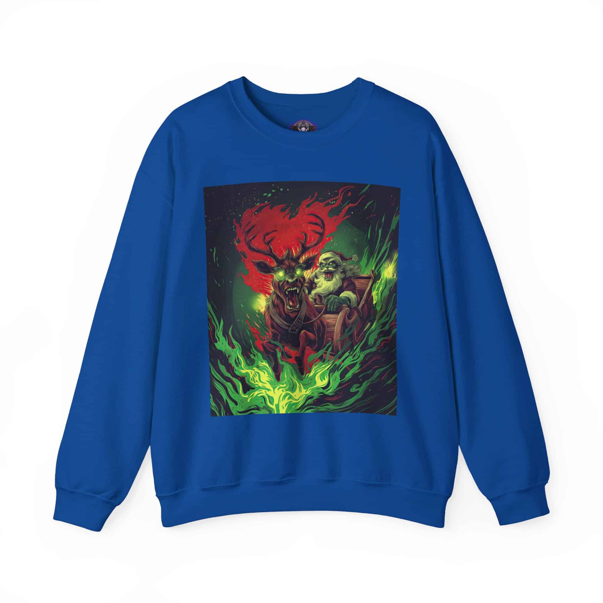 Demonic Santa Sleigh I Unisex Heavy Blend™ Crewneck Sweatshirt Christmas - Image 34