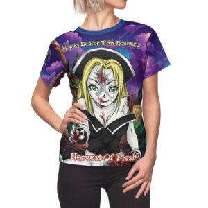 Undead Angels Zombie Pilgrim Chastity: Classic Art (w/ Text) Women's Cut & Sew Tee (AOP)