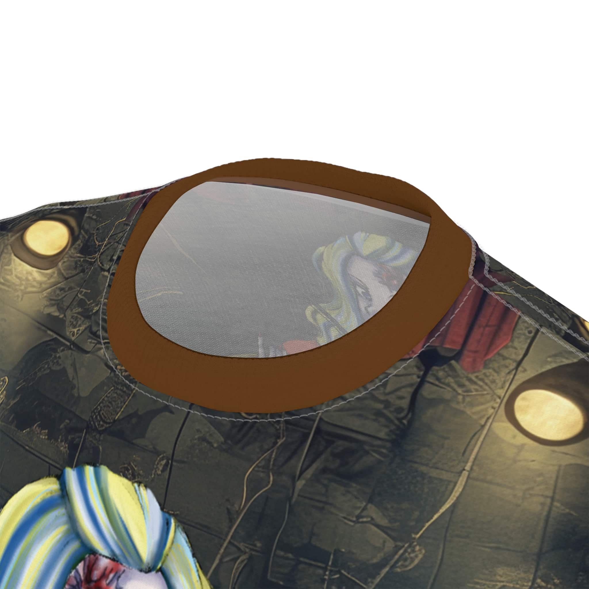 Ariel Undead Angel Violinist Classic Art No Text Unisex Cut & Sew Tee (AOP) - Image 10