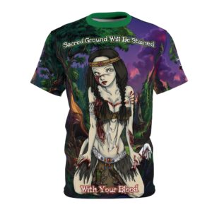 Undead Angels Zombie Native American Kaliska: Classic Art (w/ Text) Unisex Cut & Sew Tee (AOP)