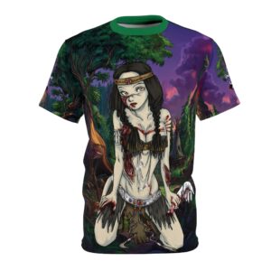 Undead Angels Zombie Native American Kaliska: Classic Art (No Text) Unisex Cut & Sew Tee (AOP)