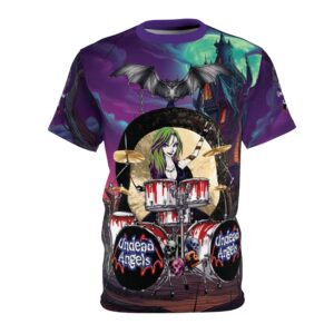 Undead Angels Vampire Drummer Juliette Classic 2025 Edition (No Text) Unisex Cut & Sew Tee (AOP)