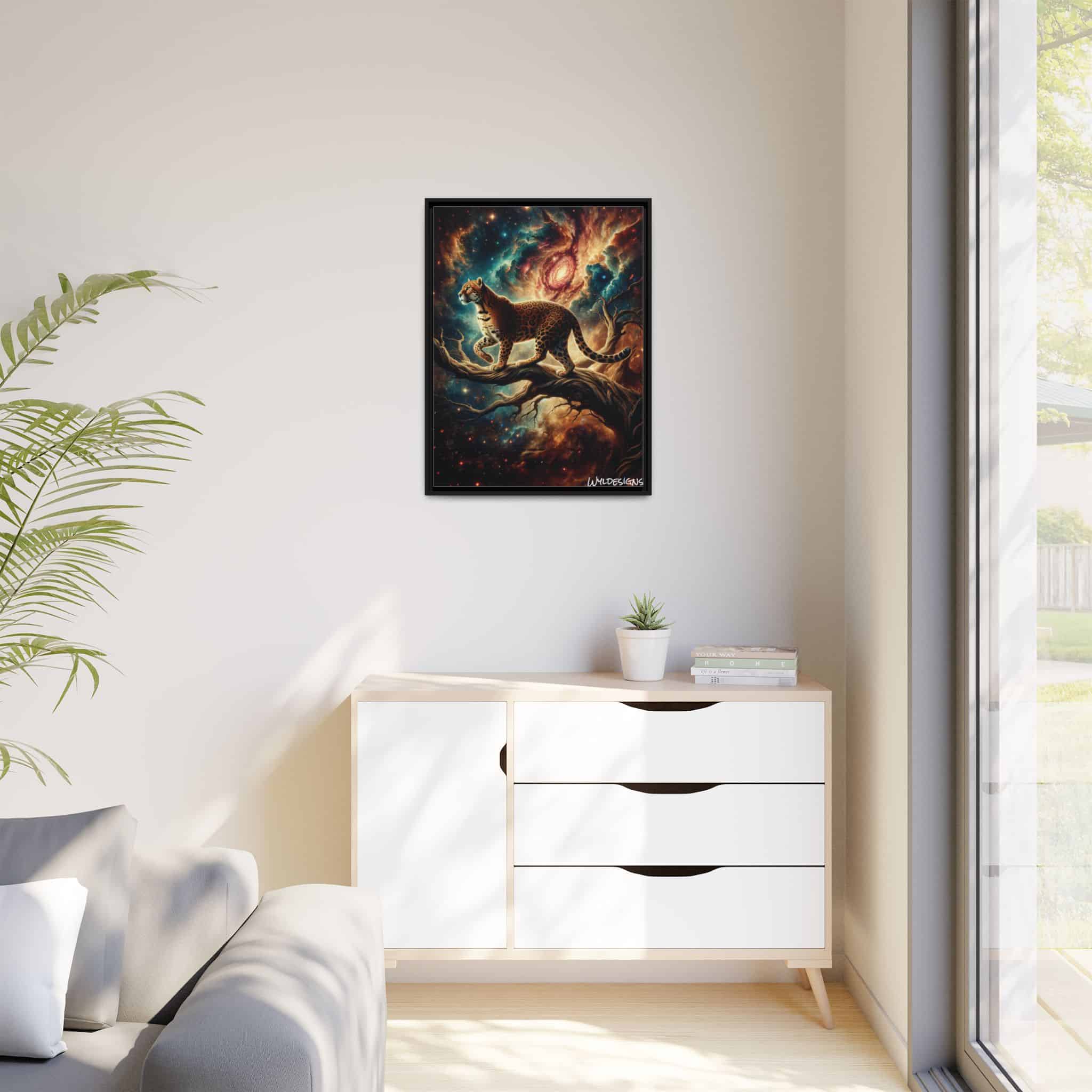 Cosmic Leopard WD-D011 By Wyldesigns Matte Canvas, Black Frame - Image 12