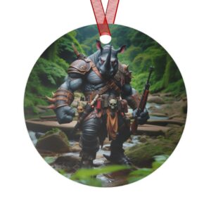 Arm The Animals: Bounty Hunter Rhino #AA-D-Rh001 Metal Ornaments