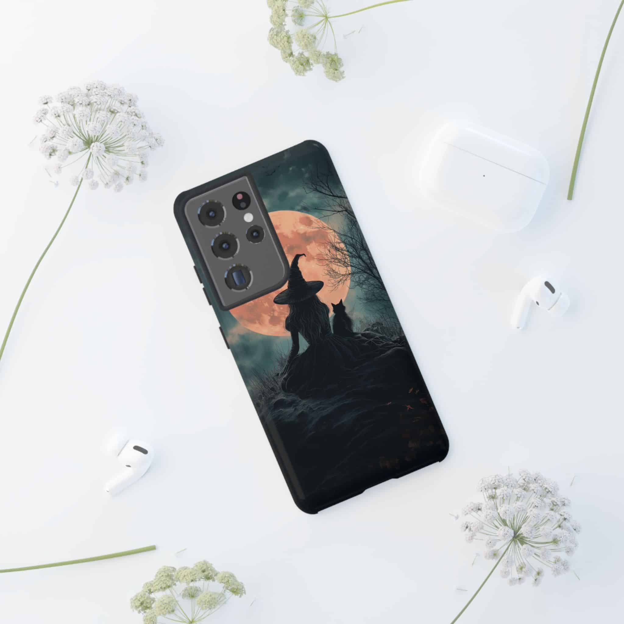 Witch With Black Cat By Moonlight #MJ-W004 Samsung S21, S22, S23, S24 Plus & Ultra Tough Cases - Image 6